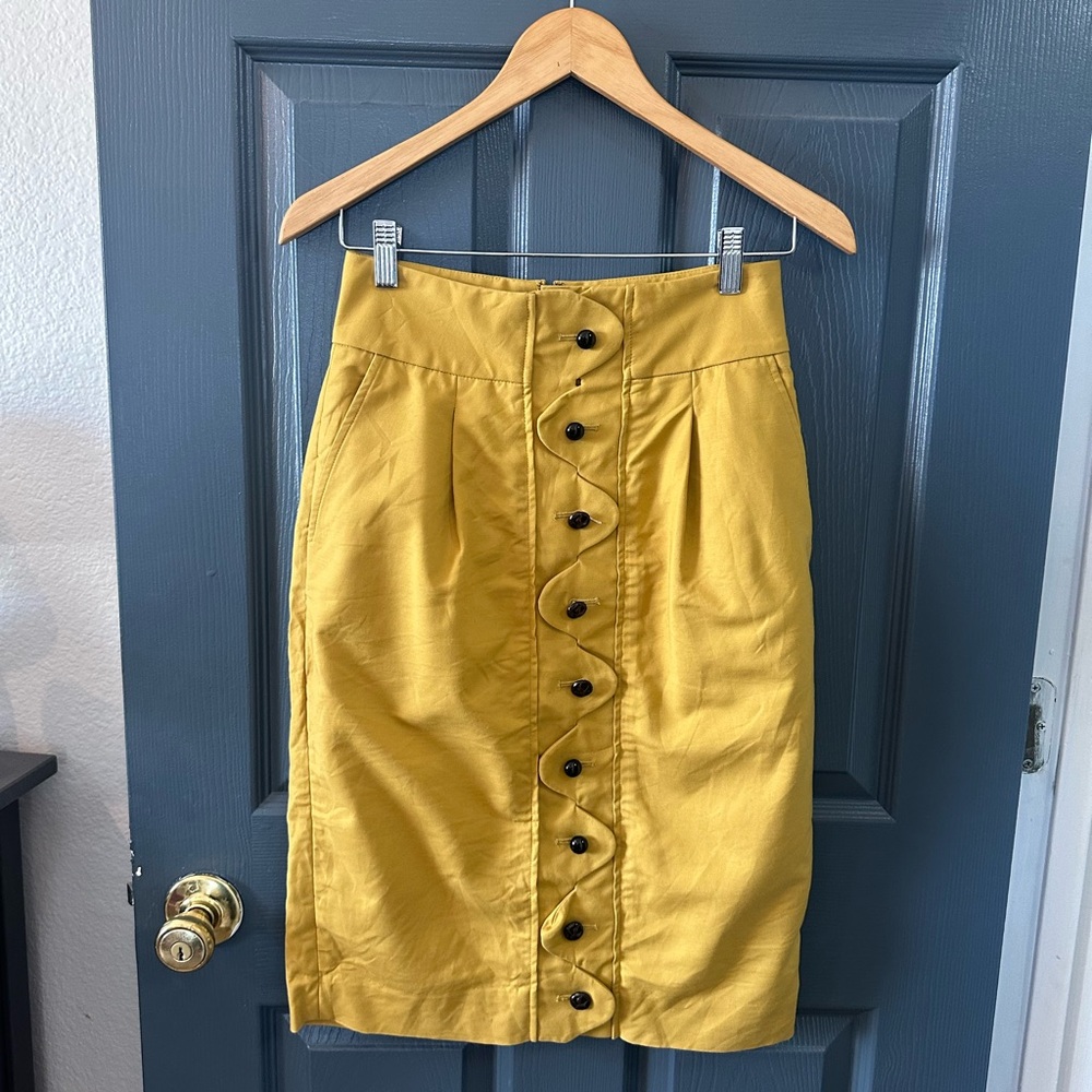 Anthropologie Maeve Button-Front Skirt